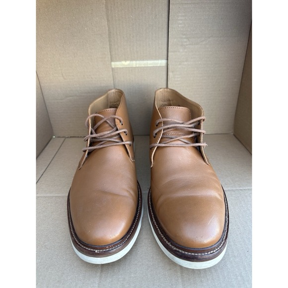 Coach G1416 Men's 10.5 Leather Chukka Boots Tan Brown Lace Up Casual Dress - Picture 3 of 13